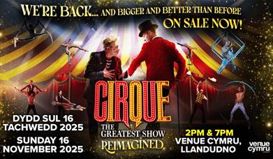 Cirque: The Greatest Show Reimagined yn Venue Cymru