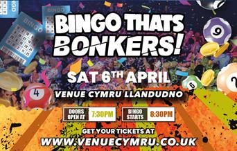 Bingo That’s Bonkers yn Venue Cymru