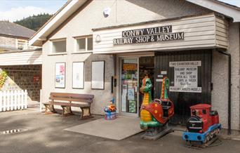 Outside of Conwy Valley Railway Shop and Museum, Betws-y-Coed