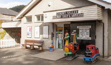 Outside of Conwy Valley Railway Shop and Museum