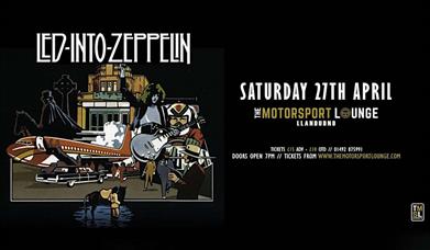 Led Into Zeppelin yn y Motorsport Lounge, Llandudno