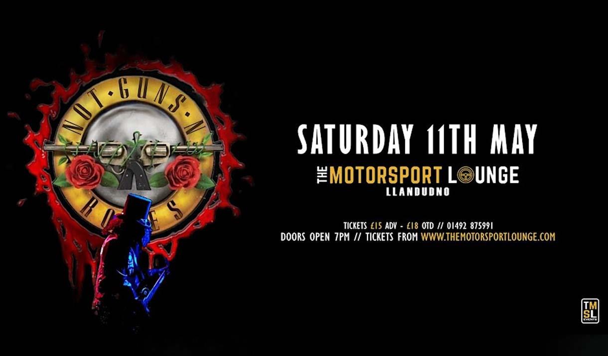 Not Guns N' Roses yn y Motorsport Lounge, Llandudno