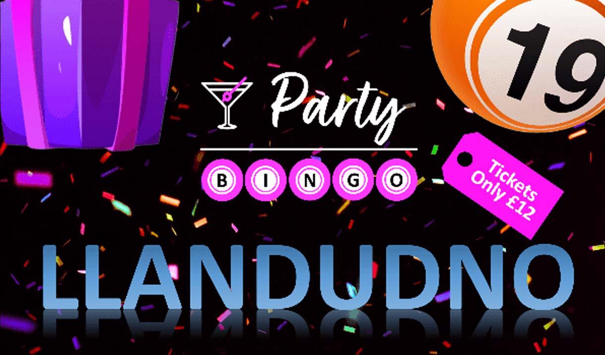 Party Bingo yn Neuadd y Dref Llandudno
