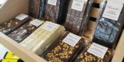 Range of Baravelli Chocolate for sale at Porth Eirias Tourist Information Point, Colwyn Bay