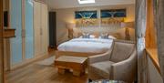 Double room decorated in wood and seaside theme, Kinmel Arms, Abergele