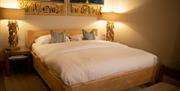 Close up photo of double bed, Kinmel Arms, Abergele