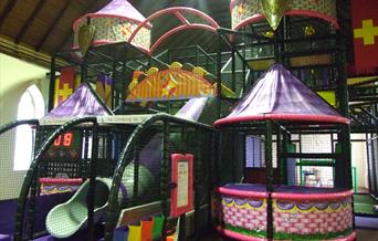 Large slide and soft play area