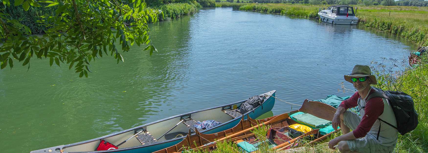 Canoes on the River Thames near Kelmscott