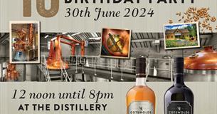 Cotswolds Distillery 10th Birthday Party Invitation
