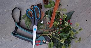 Foliage, secateurs and scissors