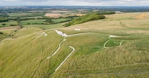 Aerial view of the chalk horse