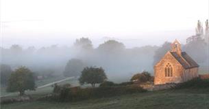 Widford Church on a misty morning ©Helena Sylvester