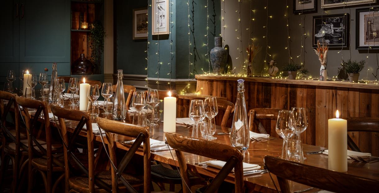 Private dining at the Fleece
