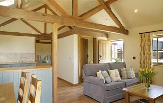 Grange Farm Country Cottages - the living area in Nine Acres