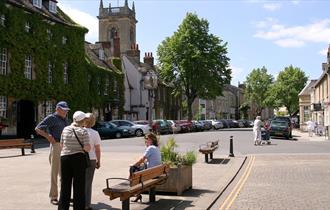 Woodstock - looking across the Market Square towards the Bear Hotel and church