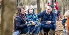 Family with crafted teddy ears at Teddy Bears picnic Fat Squirrel Outdoor