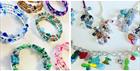 Colourful bracelets and charms