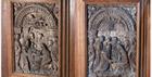 Flemish panels on the pulpit at Holwell Church (photo courtesy of Derek Cotterill)