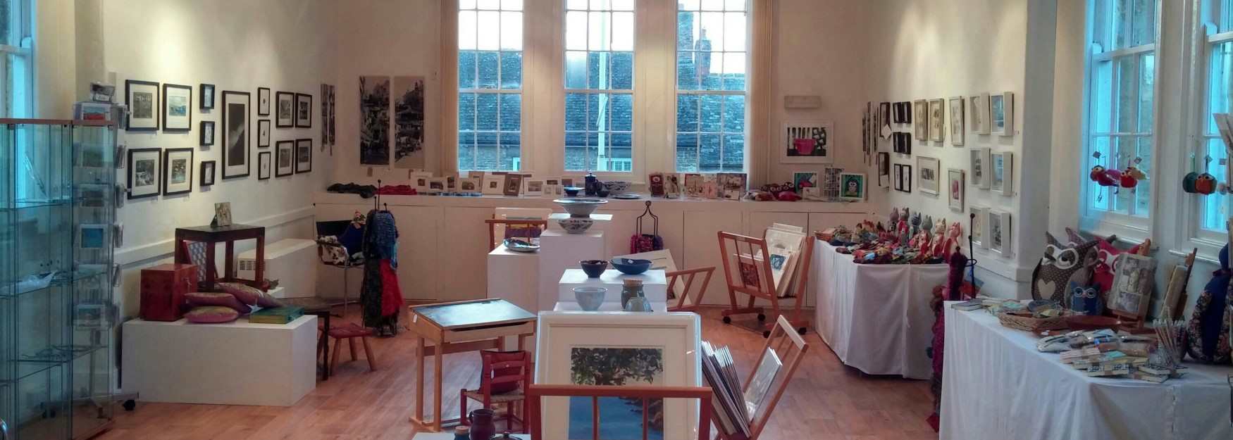 The gallery at West Ox Arts in Bampton
