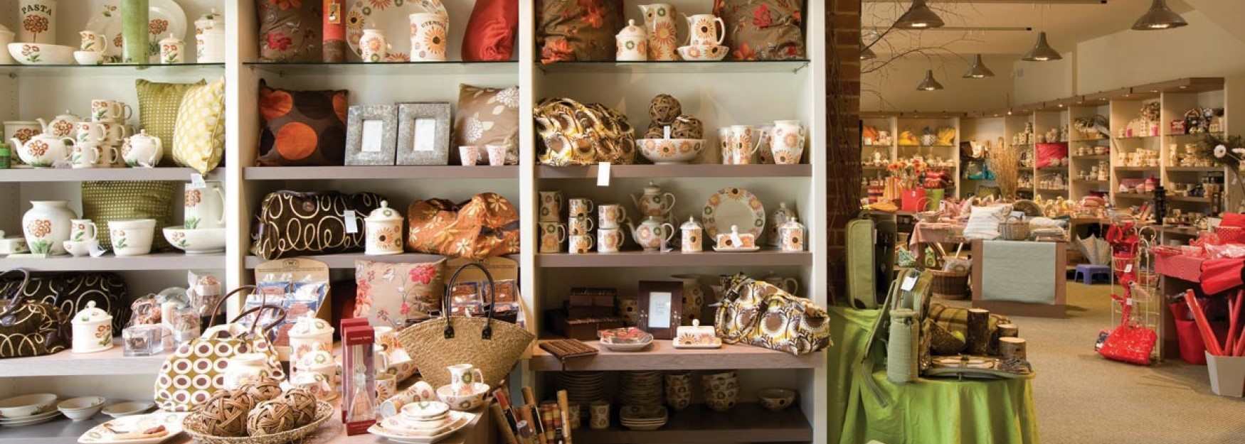 Home and interiors items on sale at Aston Pottery shop