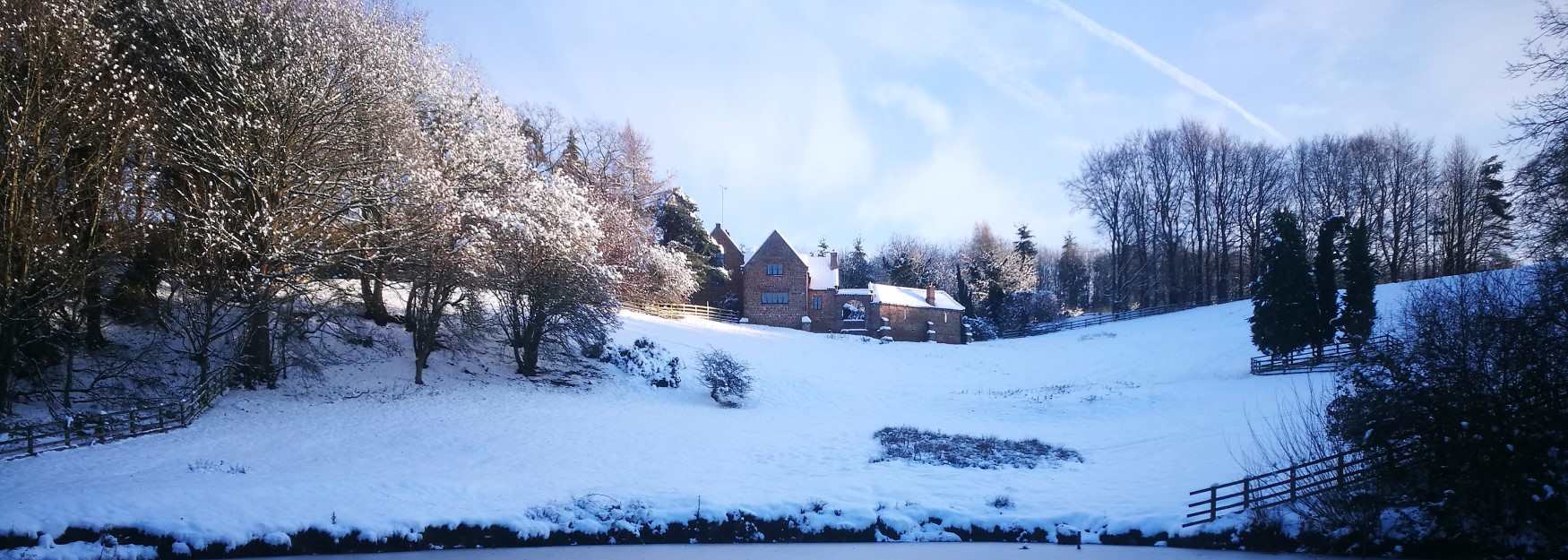 Heath Farm Holiday Cottages in the snow