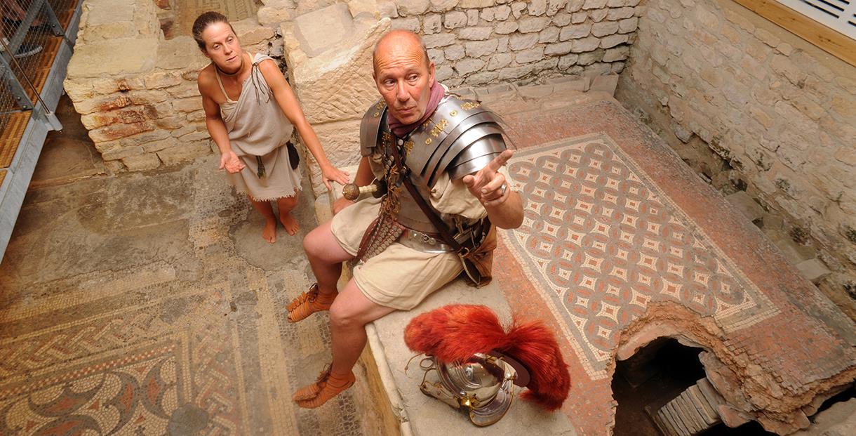 Image of Gladiator Reenactors at Chedworth