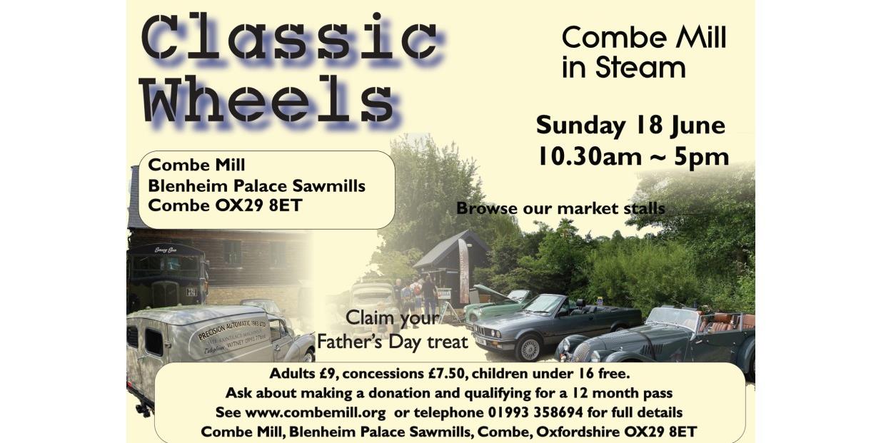 Combe Mill 'In Steam' - 'Classic Wheels' poster