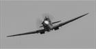 Spitfire plane flying