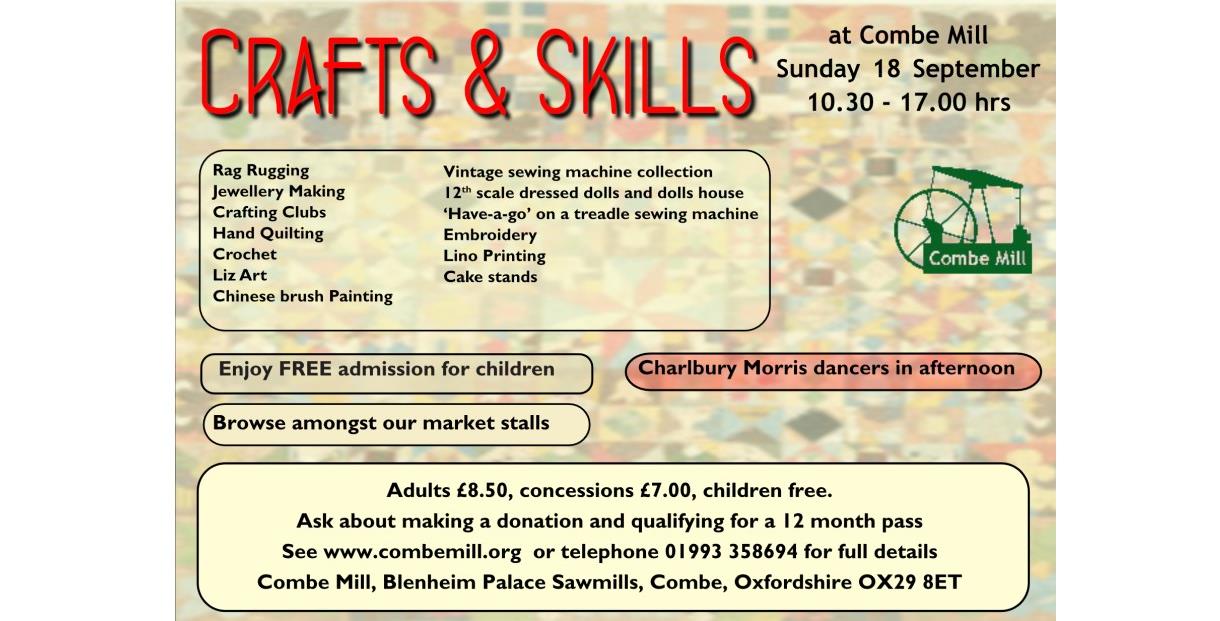 Crafts and skills event advert