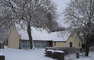 Snowy Northmoor Hall, West Oxon