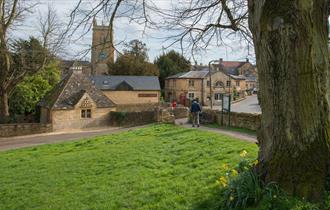 Spring in the Cotswold village of Blockley