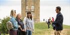 Colin and guests at Broadway Tower in the Cotswolds