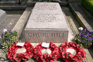 The tomb of Sir Winston Churchill at Bladon
