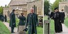 Filming for Downton Abbey at St Mary's Church in Bampton (photo Janet Rowse)