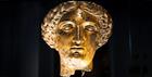 The Roman Baths - bust of Sulis Minerva, the Roman goddess of the hot springs at Bath