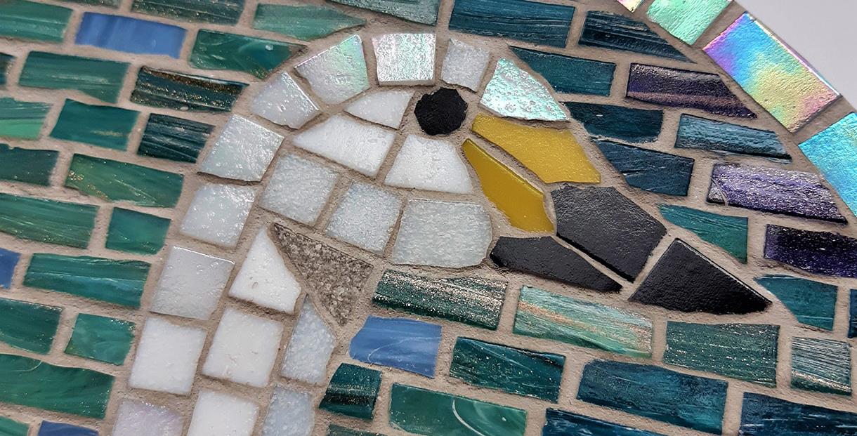 Mosaic of a swan