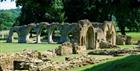 Looking across to the cloister, Hailes Abbey