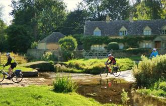 Cyclists at Upper Slaughter