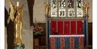 The altar and guilded angels at Holwell Church (photo courtesy of Derek Cotterill)