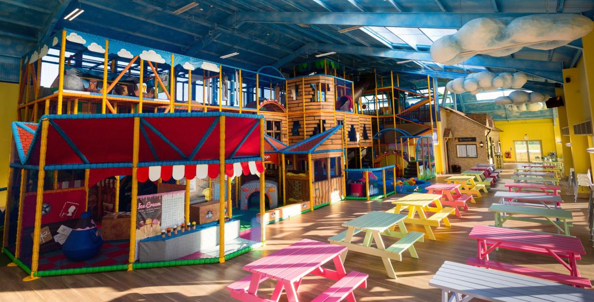 The soft play area and benches