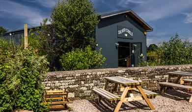 main entrance to silver circle distillery