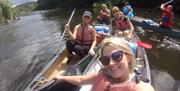 Group canoing at canoe the wye