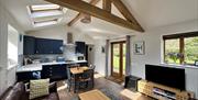 living area forest cabin | dog friendly luxury holiday cottage Forest of Dean Wye Valley
