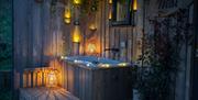 The Nook Cabin hot tub