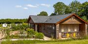 The on-site shop and reception at Greenacres campsite.