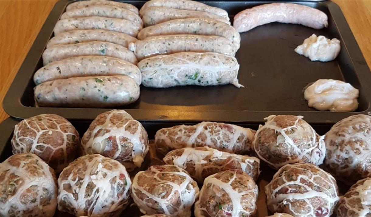 Sausage and Faggot Making at Harts Barn Cookery School