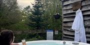 hot tub spa break in forest cabin | dog friendly luxury holiday cottage Forest of Dean Wye Valley
