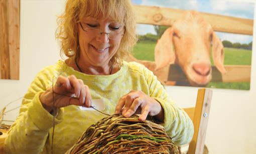 Weave a willow basket with Amanda Rayner at Humble by Nature Kate Humble's farm