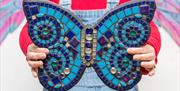 Learn to make a Mosaic Butterfly for your Garden at The Inspiring Creativity Studio