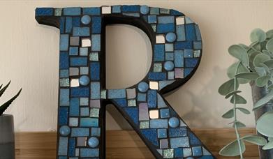 Learn to make a Mosaic Letter for display